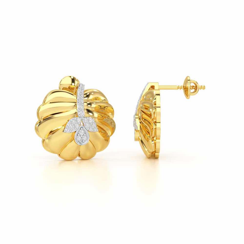 Magic Grow Silver Earrings - Yellow Gold - Image 4