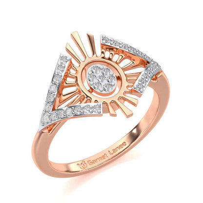 Majestic Charm Silver Ring - Rose Gold - Image 1