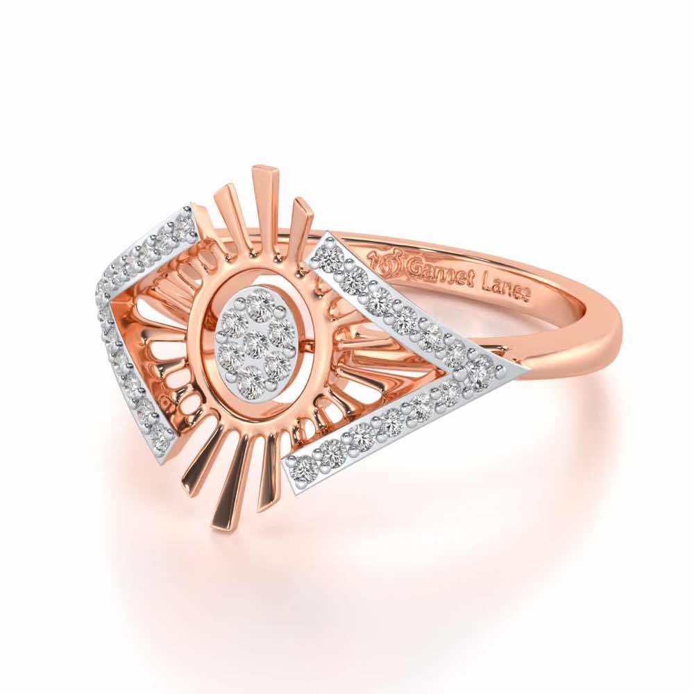 Majestic Charm Silver Ring - Rose Gold - Image 2