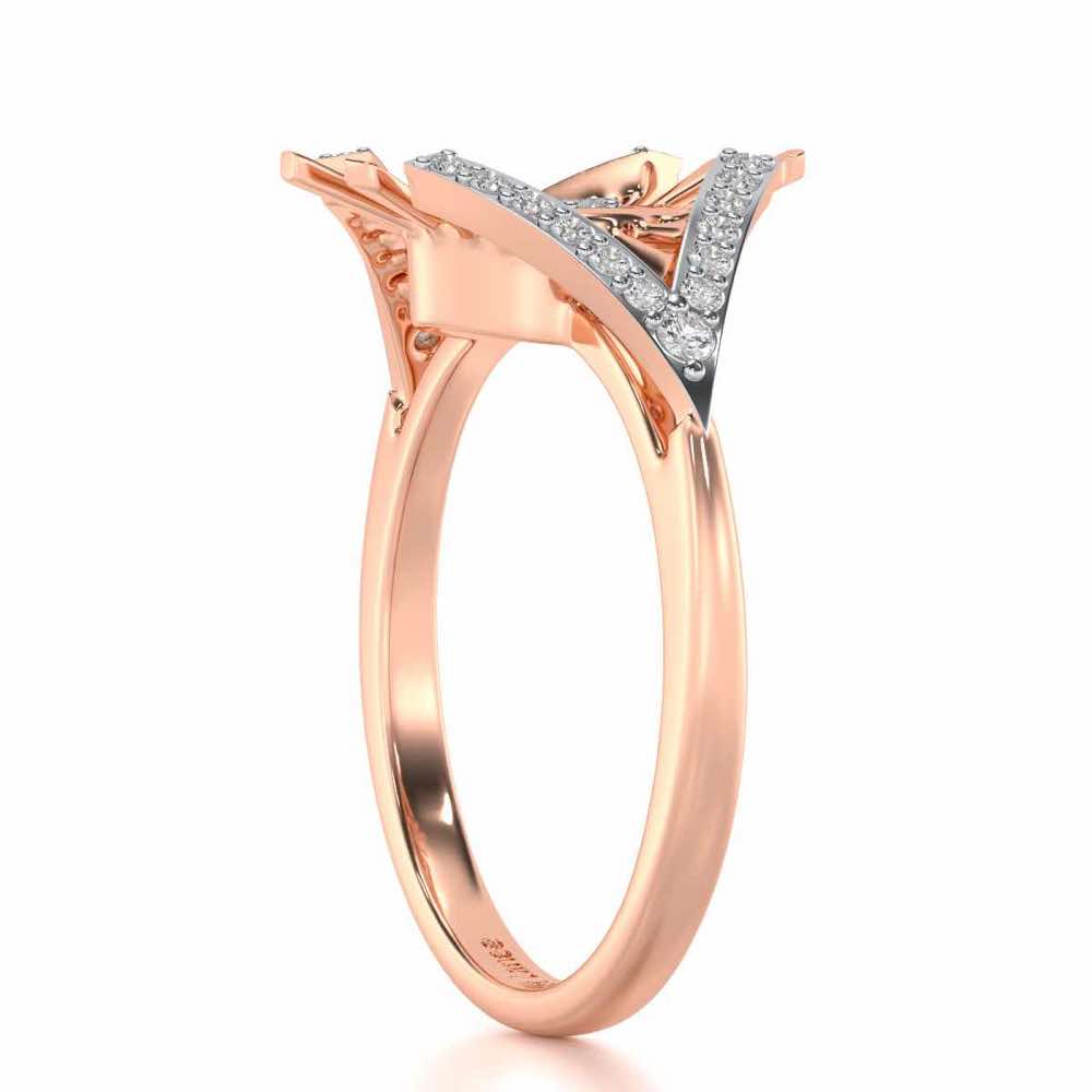 Majestic Charm Silver Ring - Rose Gold - Image 3