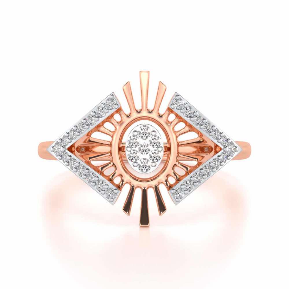Majestic Charm Silver Ring - Rose Gold - Image 4