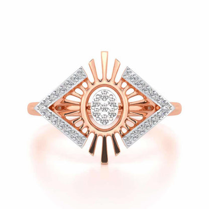 Majestic Charm Silver Ring - Rose Gold - Image 4