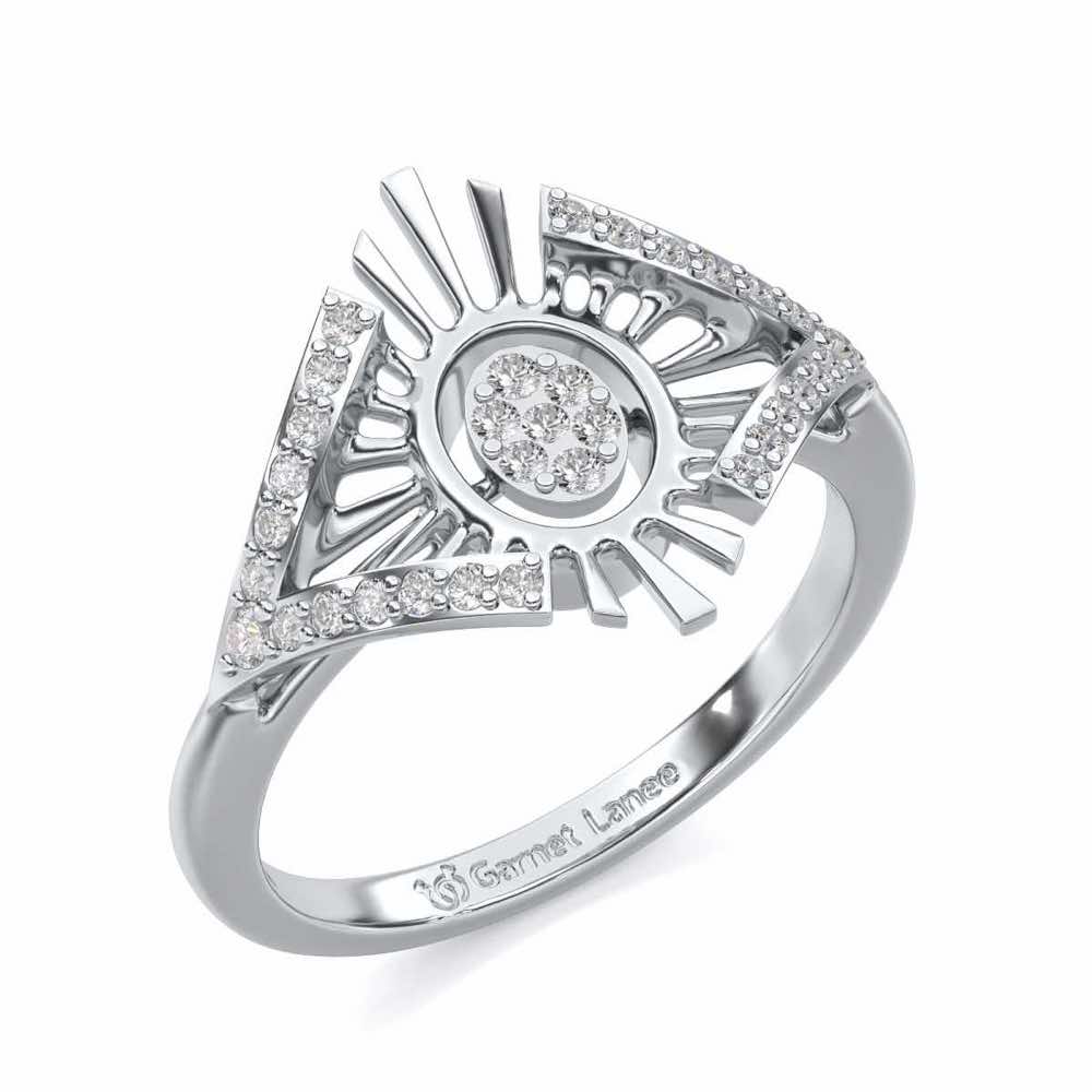 Majestic Charm Silver Ring - White Gold - Image 1