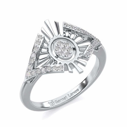 Majestic Charm Silver Ring - White Gold - Image 1
