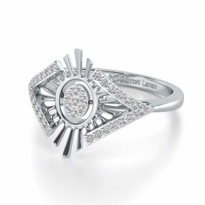 Majestic Charm Silver Ring - White Gold - Image 2