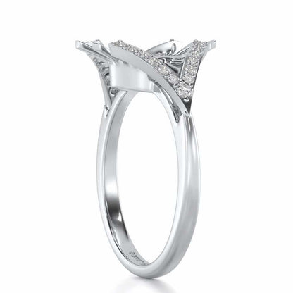 Majestic Charm Silver Ring - White Gold - Image 3