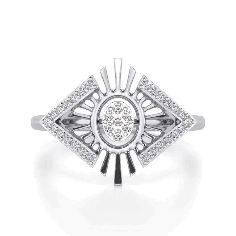 Majestic Charm Silver Ring - White Gold - Image 4
