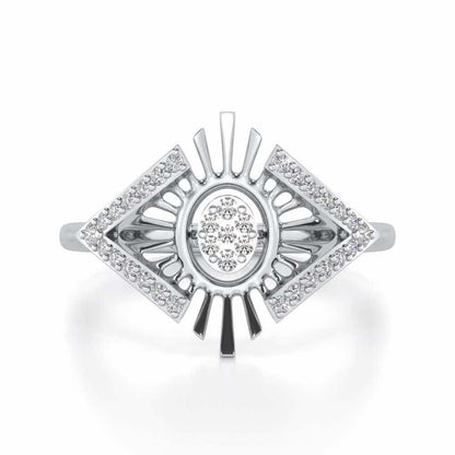 Majestic Charm Silver Ring - White Gold - Image 4