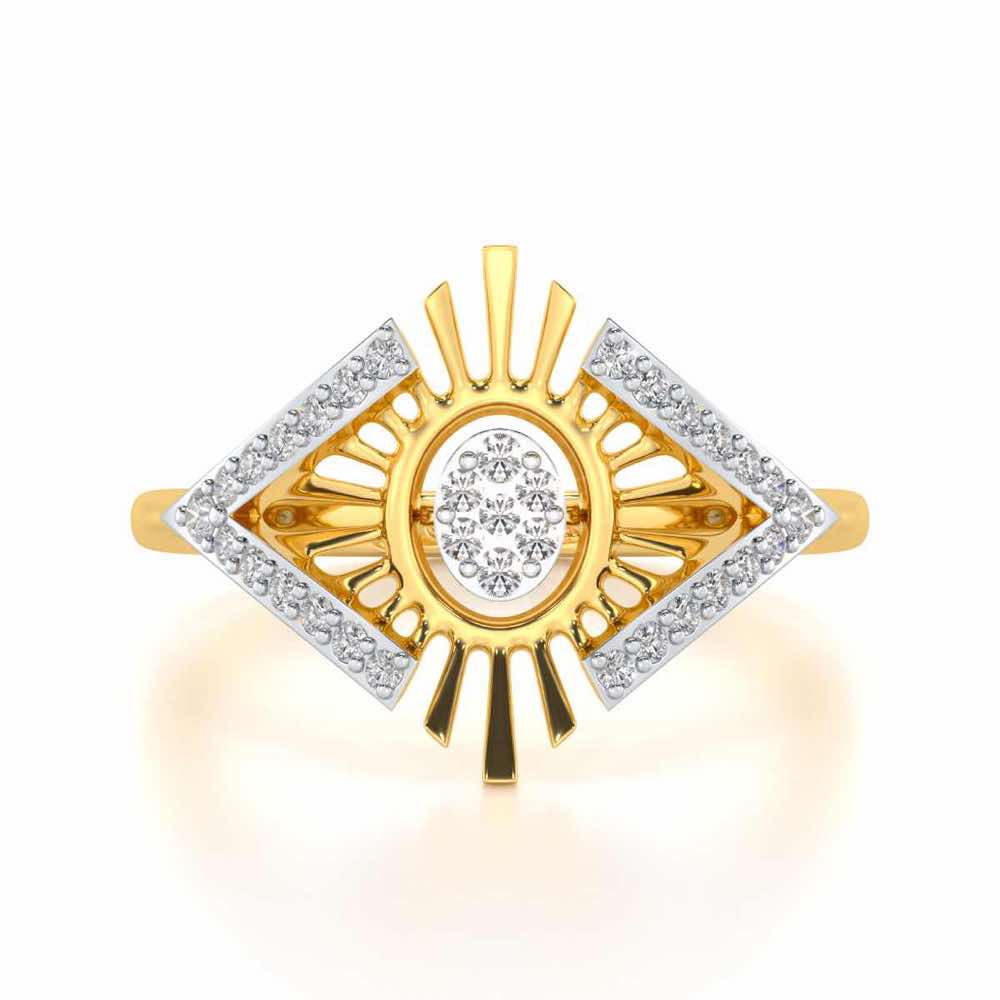 Majestic Charm Silver Ring - Yellow Gold - Image 4