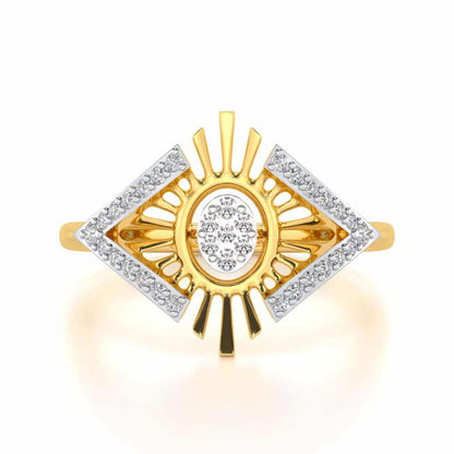 Majestic Charm Silver Ring - Yellow Gold - Image 4