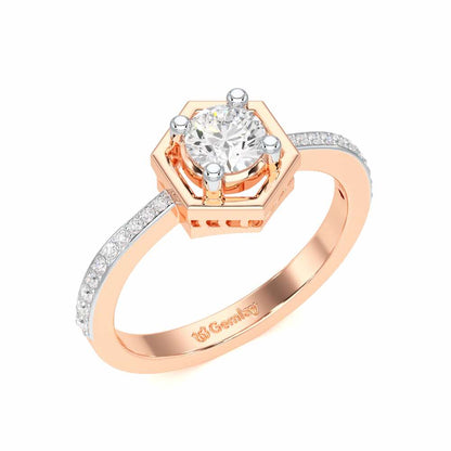 Majestic Luminescence Solitaire Ring - Rose Gold - Image 1
