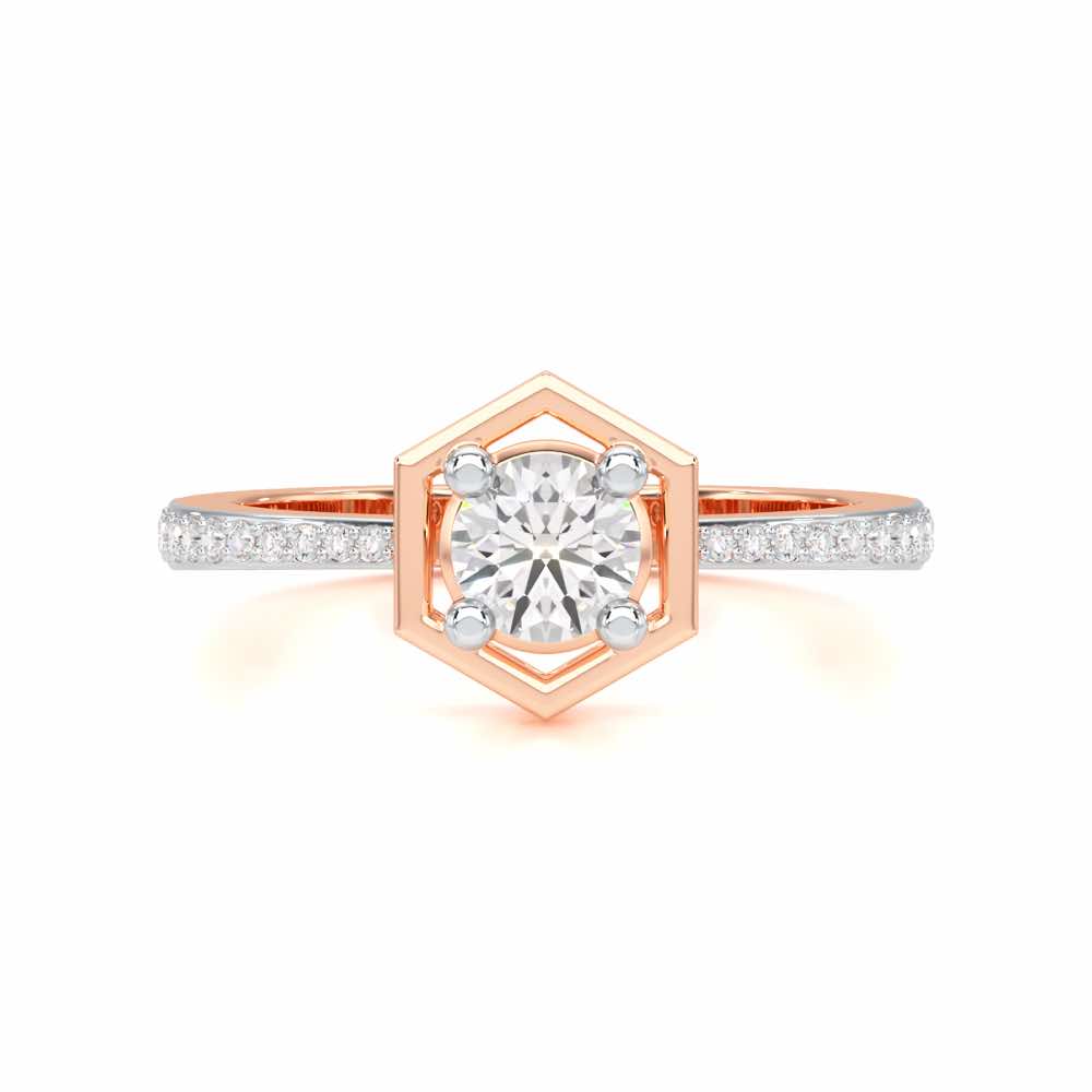 Majestic Luminescence Solitaire Ring - Rose Gold - Image 4