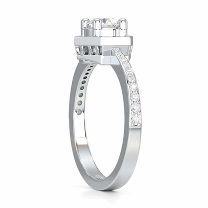 Majestic Luminescence Solitaire Ring - White Gold - Image 3