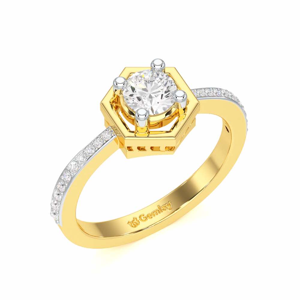 Majestic Luminescence Solitaire Ring - Yellow Gold - Image 1