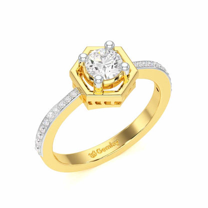 Majestic Luminescence Solitaire Ring - Yellow Gold - Image 1