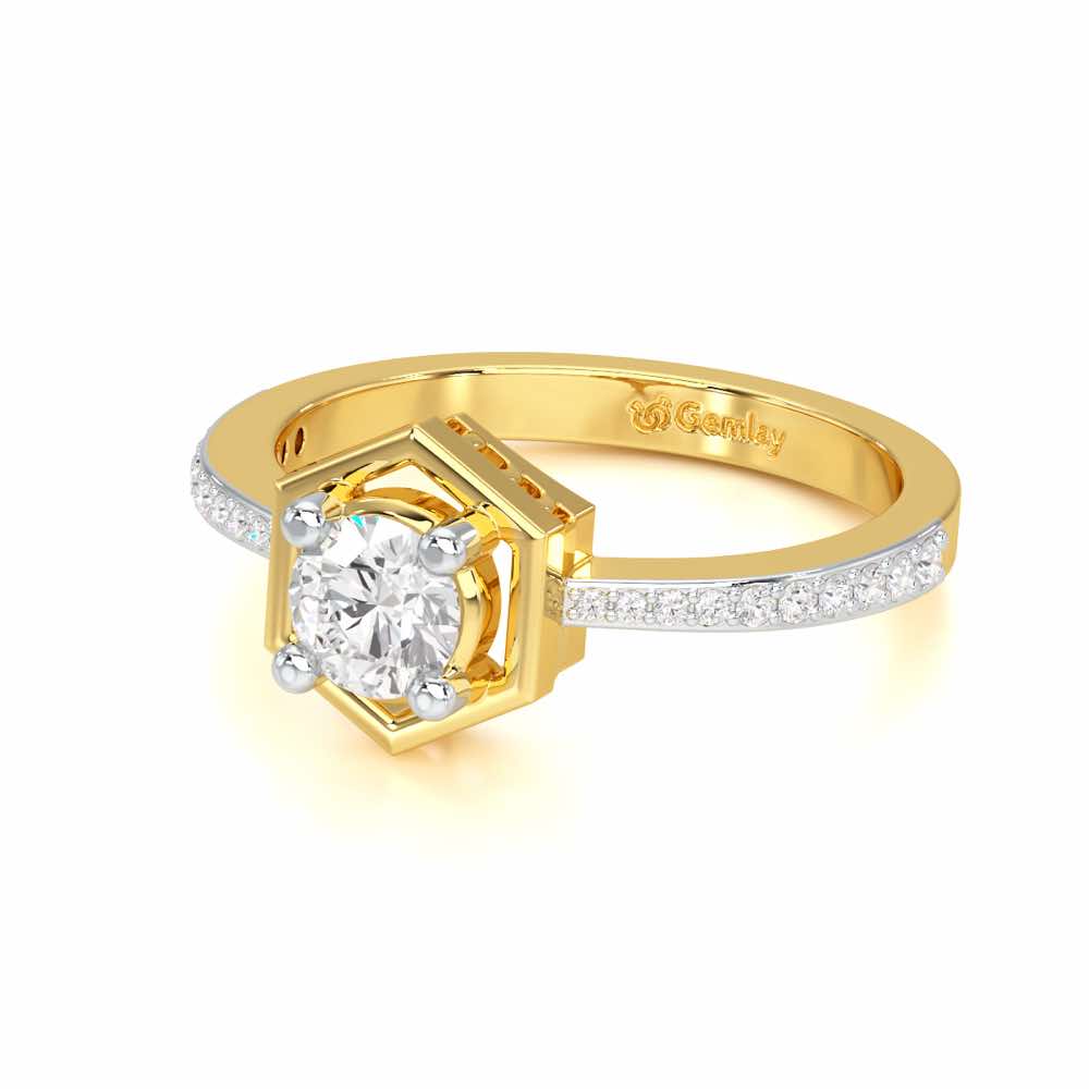Majestic Luminescence Solitaire Ring - Yellow Gold - Image 2