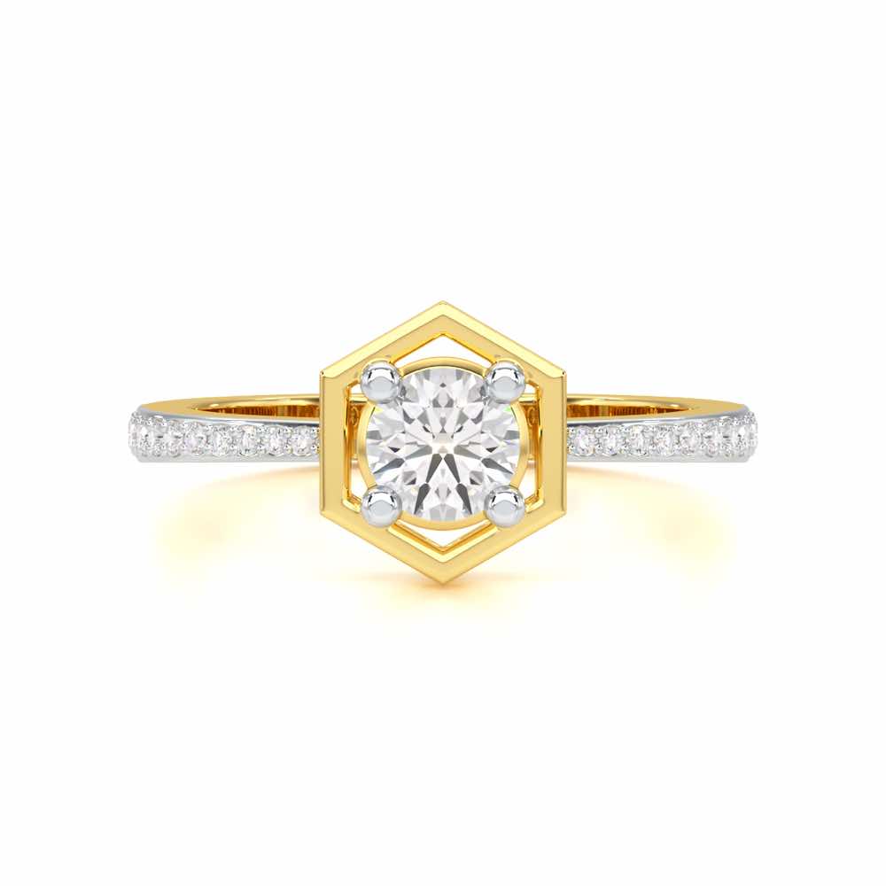 Majestic Luminescence Solitaire Ring - Yellow Gold - Image 4
