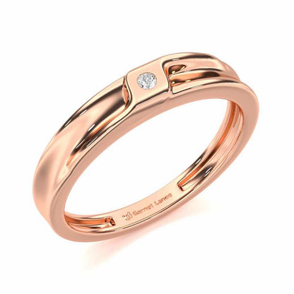 Majestic Solace Men Solitaire Ring - Rose Gold - Image 1