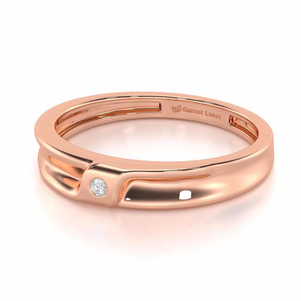 Majestic Solace Men Solitaire Ring - Rose Gold - Image 2