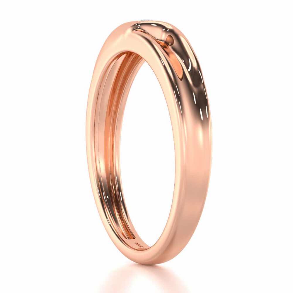 Majestic Solace Men Solitaire Ring - Rose Gold - Image 3