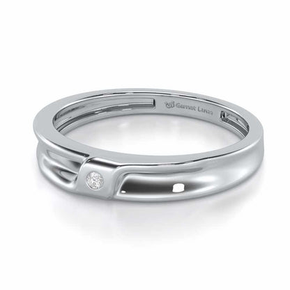 Majestic Solace Men Solitaire Ring - White Gold - Image 2