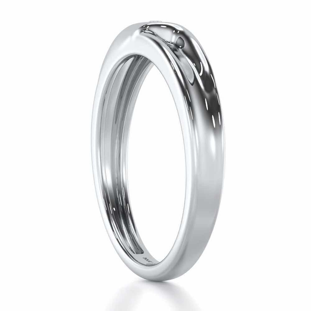 Majestic Solace Men Solitaire Ring - White Gold - Image 3