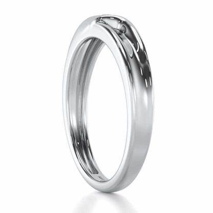 Majestic Solace Men Solitaire Ring - White Gold - Image 3