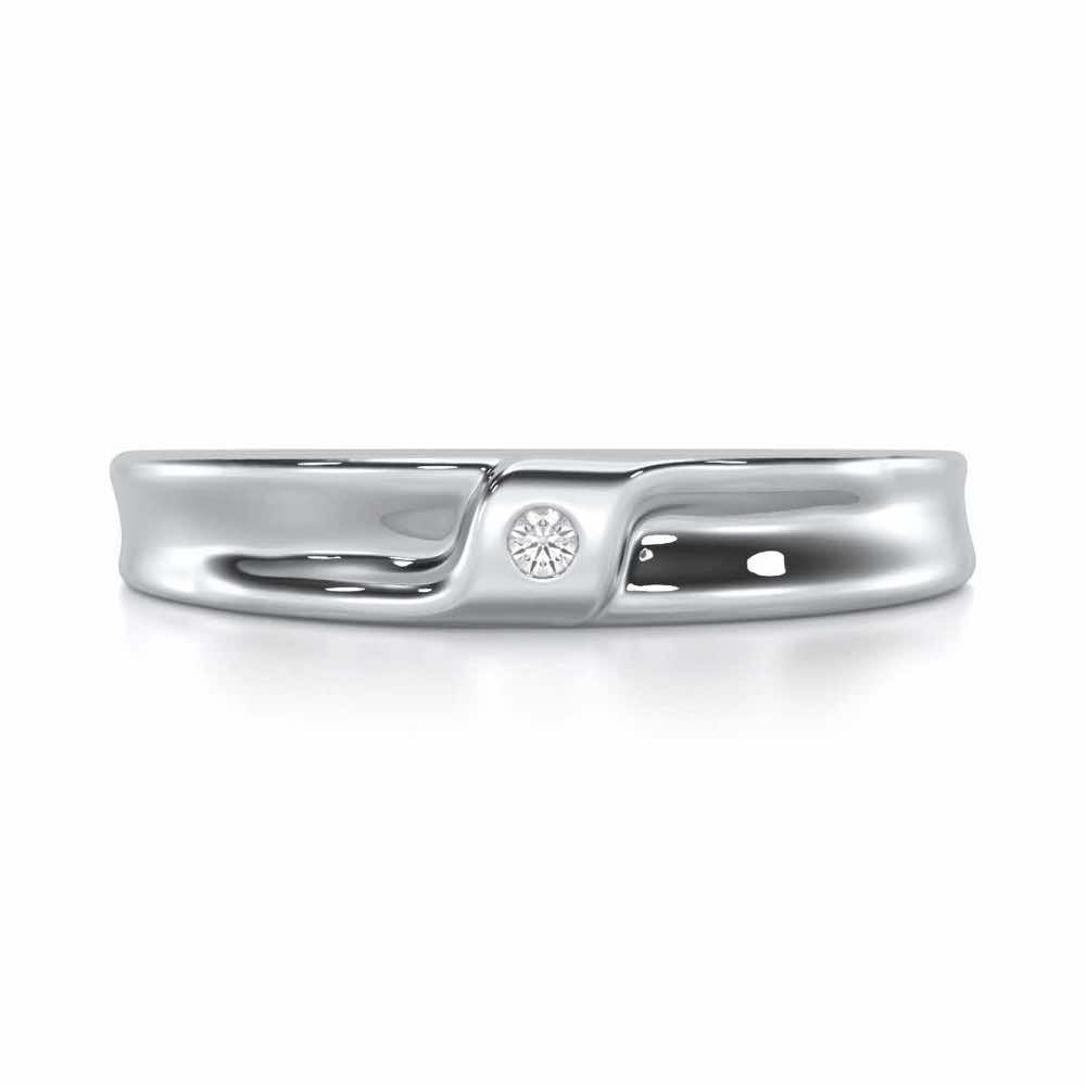 Majestic Solace Men Solitaire Ring - White Gold - Image 4
