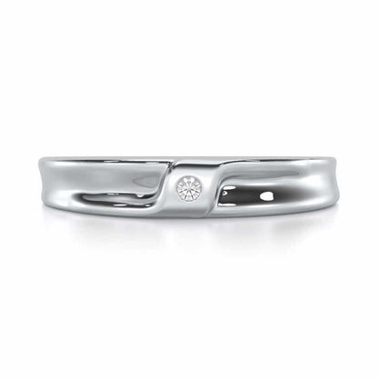 Majestic Solace Men Solitaire Ring - White Gold - Image 4