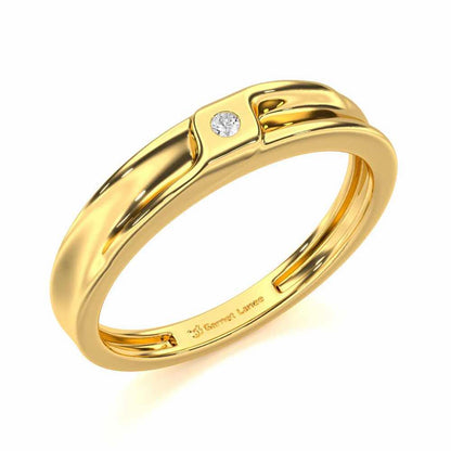 Majestic Solace Men Solitaire Ring - Yellow Gold - Image 1