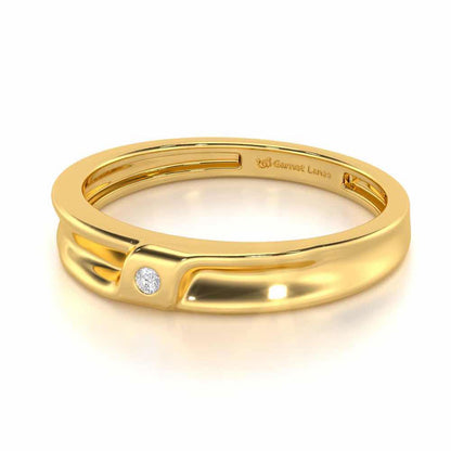 Majestic Solace Men Solitaire Ring - Yellow Gold - Image 2