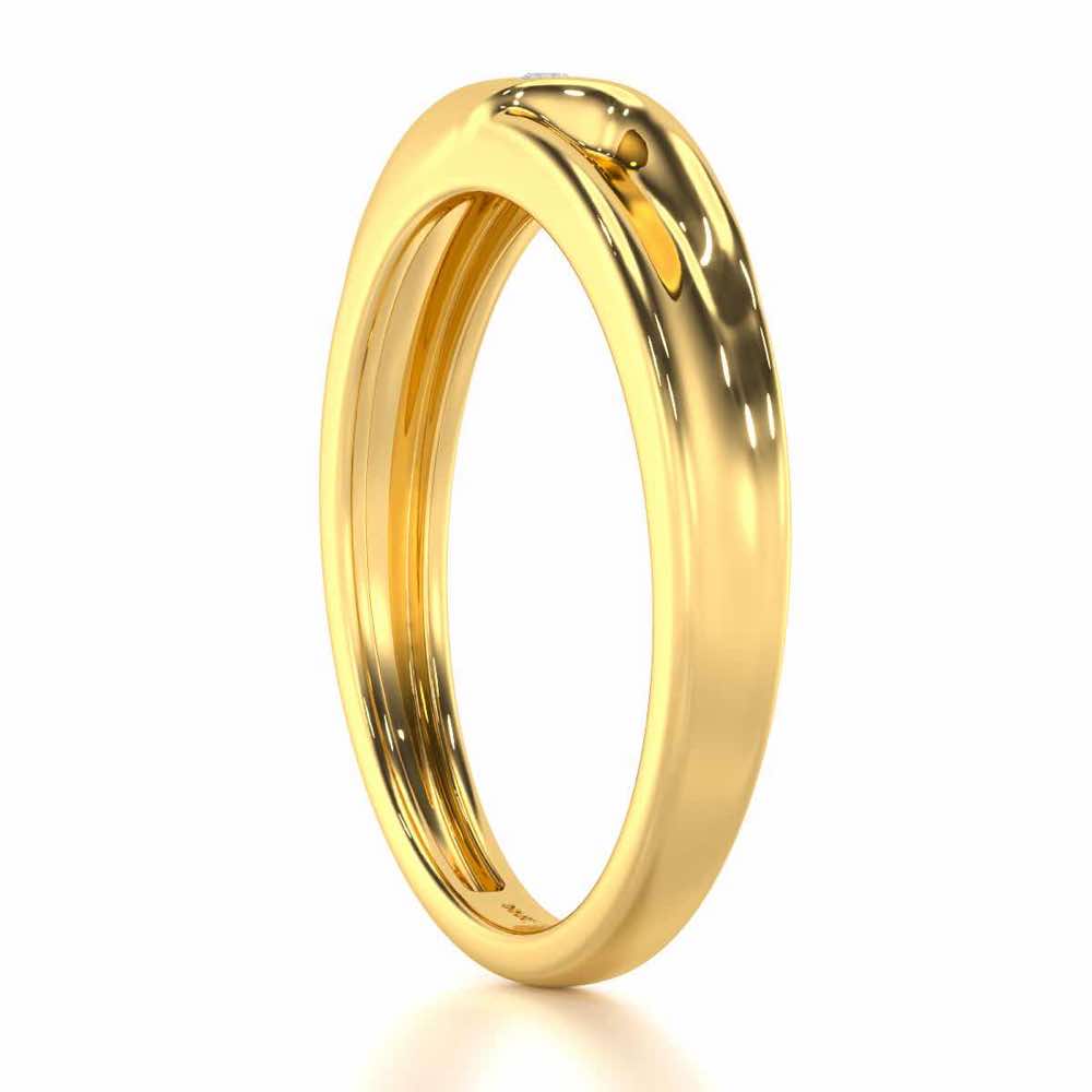 Majestic Solace Men Solitaire Ring - Yellow Gold - Image 3