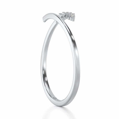 Majestic Sparkle Silver Ring - White Gold - Image 3