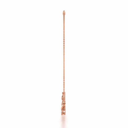Majestic Swirl Silver Necklace - Rose Gold - Image 4