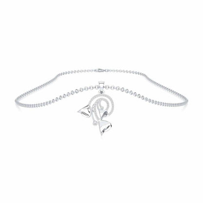 Majestic Trinket Silver Pendant - White Gold - Image 3