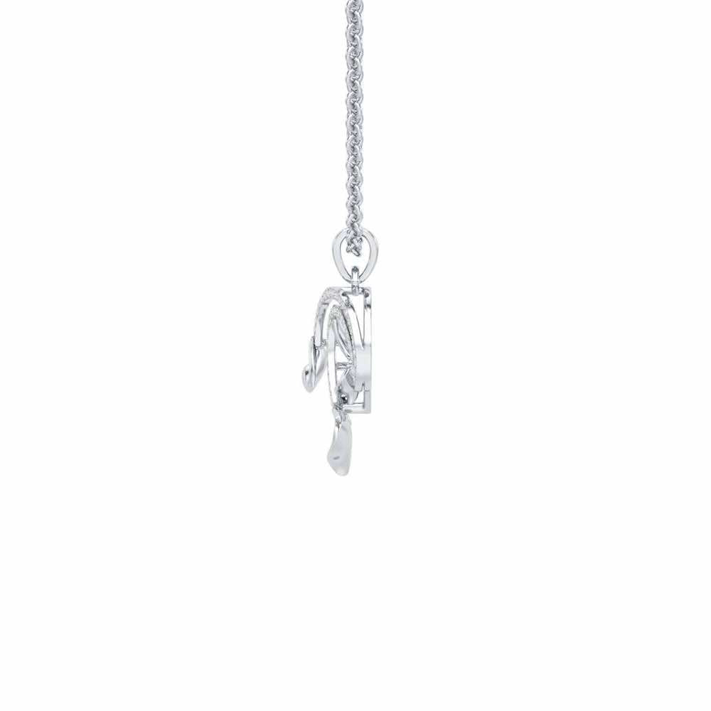 Majestic Trinket Silver Pendant - White Gold - Image 4
