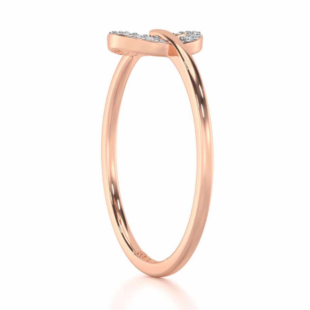 Majesticy Sparkle Silver Ring - Rose Gold - Image 3