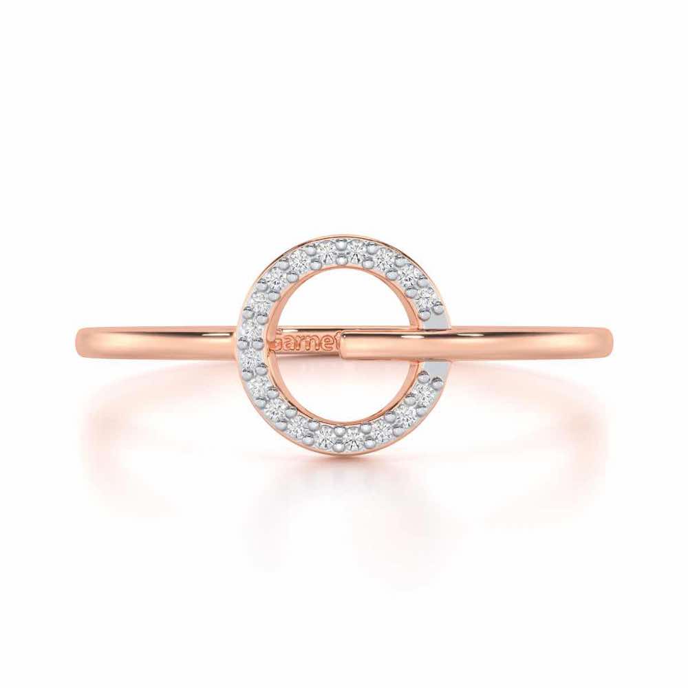 Majesticy Sparkle Silver Ring - Rose Gold - Image 4