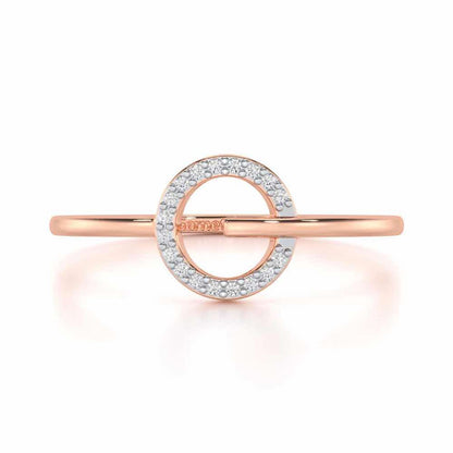 Majesticy Sparkle Silver Ring - Rose Gold - Image 4