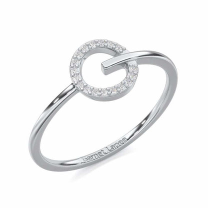 Majesticy Sparkle Silver Ring - White Gold - Image 1