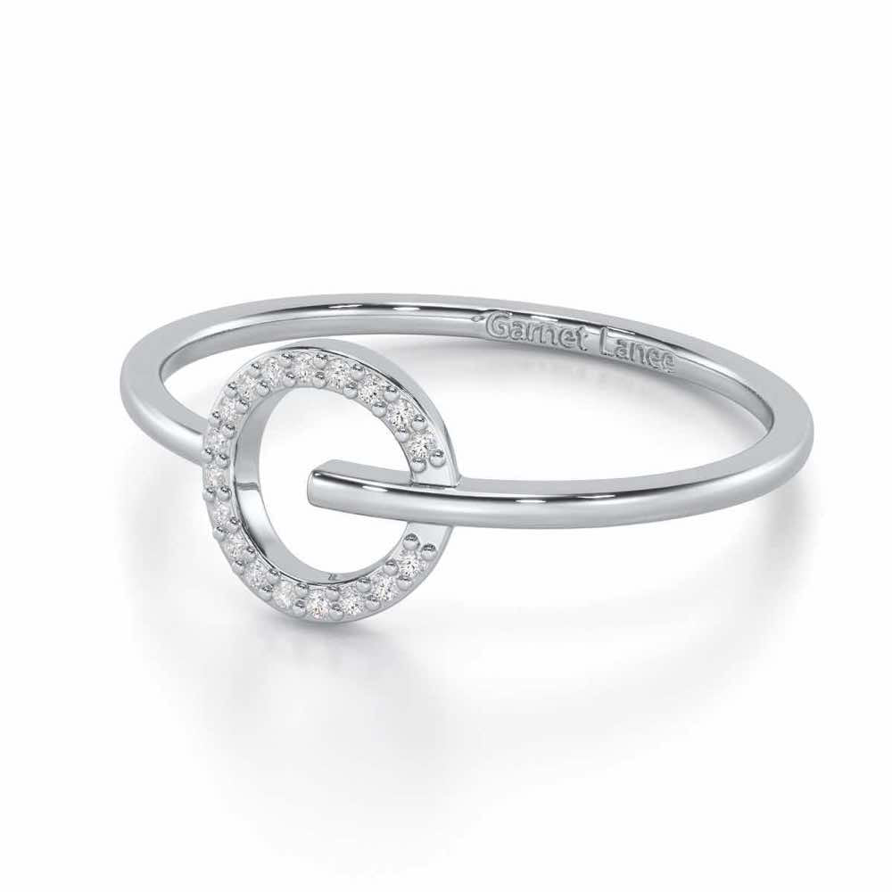 Majesticy Sparkle Silver Ring - White Gold - Image 2