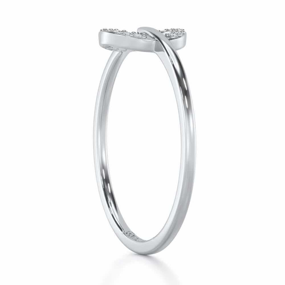 Majesticy Sparkle Silver Ring - White Gold - Image 3