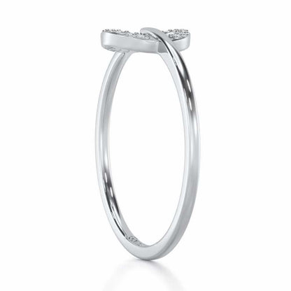 Majesticy Sparkle Silver Ring - White Gold - Image 3