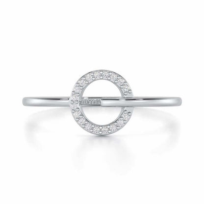Majesticy Sparkle Silver Ring - White Gold - Image 4