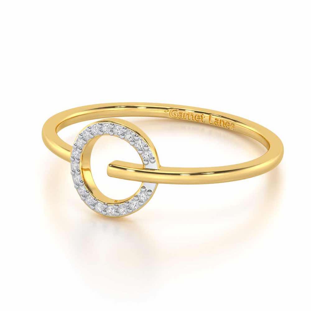 Majesticy Sparkle Silver Ring - Yellow Gold - Image 2