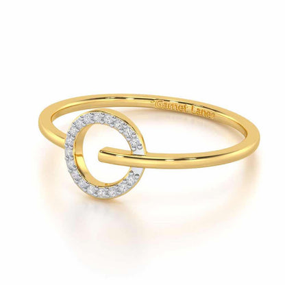 Majesticy Sparkle Silver Ring - Yellow Gold - Image 2