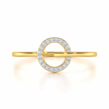 Majesticy Sparkle Silver Ring - Yellow Gold - Image 4