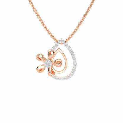 Majesty Flora Silver Pendant - Rose Gold - Image 1