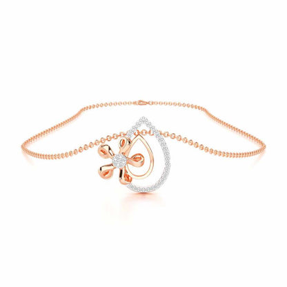 Majesty Flora Silver Pendant - Rose Gold - Image 3