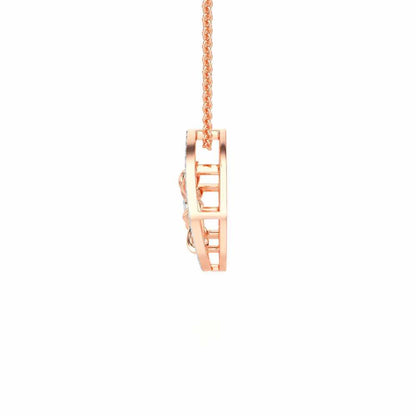 Majesty Flora Silver Pendant - Rose Gold - Image 4
